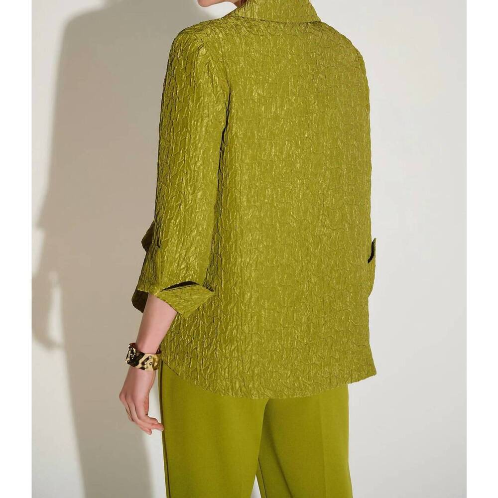 NEW JOSEPH RIBKOFF textured notched collar swing jacket in fern - Picture 6 of 7